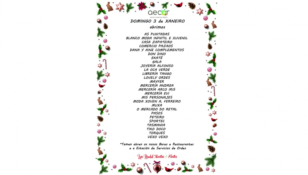 Domingo 3 De Xaneiro ORDES Abre 1/1